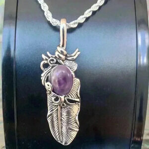 Feather on Rope Chain Necklace